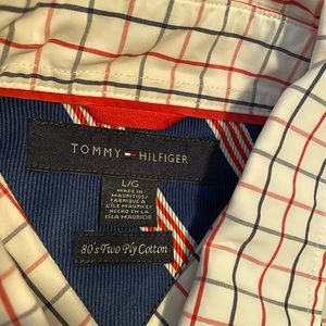 Tommy Hilfiger button up plaid dress shirt size L